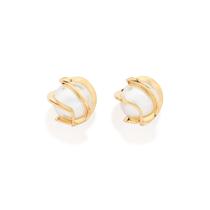 Rommanel Brinco Pérola Folheado A Ouro 18k 527390 Cor:Dourado