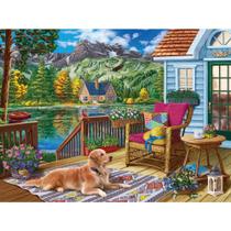 Rompecabezas Bits and Pieces Terraza Lago Perro 46x61 cm