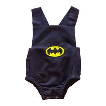 Romper Batman Ou Super Man Menino Bebê Body Jardineira Fantaisa Fotos