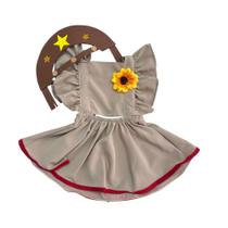 Romper Bebe - Maria Bonita + Chapéu - Tematico