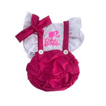 Romper Bebe Menina - Barbie + Faixa De Cabeça- -Tematico
