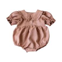 Romper de Algodão e Linho para Menina (3 a 24 Meses) - Traje de Princesa para o Verão