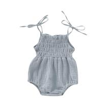 Romper de Algodão Sem Mangas para Bebês (0-18 Meses) - Macacão de Verão