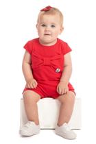 Romper Feminino Baby Macaquinho Bebê Verão Com Laço 6748