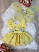 Romper Infantil Jardim Encantado Borboletas com Asa - 2 Peças Romper Infantil Jardim Encantado Borboletas com Asa - 2 Peças