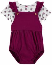 Romper Infantil Menina Com Blusa Vinho Carter's Romper Infantil Menina Com Blusa Vinho Carter's