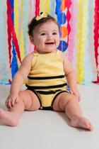 Romper Jardineira Tricô Carnaval Mêsversário Bebê