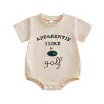 Romper Kupretty Infant Baby Boy Girl Aparentemente eu gosto de golfe Romper Kupretty Infant Baby Boy Girl Aparentemente eu gosto de golfe