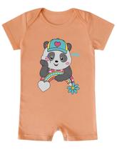 Romper Macacão Curto Bebê Verão Algodão Macaquinho Menino Menina manga curta gola envelope P-GG