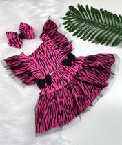 Romper oncinha rosa 3 peças Romper oncinha rosa 3 peças