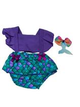 Romper sereia macacão infantil bebê recémnascido natal mês versario Tamanho único