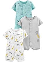 Romper Simple Joys da Carter's Aqua Blue Forest de 0 a 3 meses Romper Simple Joys da Carter's Aqua Blue Forest de 0 a 3 meses