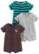 Romper Simple Joys da Carter's Snap-up, pacote com 3, 12 meses Romper Simple Joys da Carter's Snap-up, pacote com 3, 12 meses