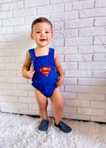 Romper Super Man Menino Bebê Body Jardineira Fantaisa Fotos Super Homem