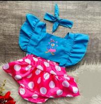 Romper Temático da galinha pitadinha Mesversario Romper Temático da galinha pitadinha Mesversario