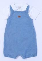 Romper tricot com body em malha vicente mini lord.