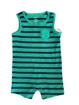 Romper verde listrado regata Carters menino