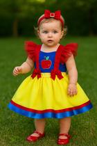 Romper/Vestido Princesa Belli Branca de Neve