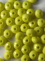 Rondela Cristal Acrílico/ Amarelo Claro 10mm aprox.200 peças 100g