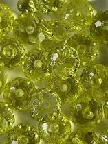 Rondela Cristal Acrílico/ Amarelo Claro Transparente 8mm aprox.400 peças 100g
