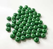 Rondela Cristal Acrílico/Verde10mm aprox 100 peças - 50g