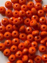 Rondela Cristal AcrílicoLaranja 10mm aprox. 2000 peças 500g