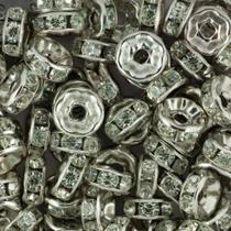 Rondela Rondelle de Strass 6mm com 100 unidades