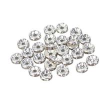 Rondela Rondelle de Strass Prata 8mm com 1000 unidades