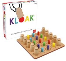 ROO GAMES Kloak - Jogo de Tabuleiro de Estratégia para Crianças e Adultos - Para maiores de 8 anos - Kloak e Unkloak para obter três em uma linha