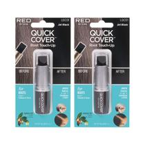 Root Touch-Up Stick Red da Kiss Jet Black, pacote com 2 unidades de 12 g