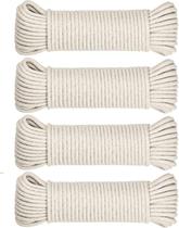 Rope SteadMax Natural Cotton 200 pés (60 m), pacote com 4, 50 pés (15 m) cada Rope SteadMax Natural Cotton 200 pés (60 m), pacote com 4, 50 pés (15 m) cada