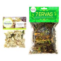 Rosa Branca Amor Assento Natural Paz Banho de 7 Ervas Proteção Espiritual Kit