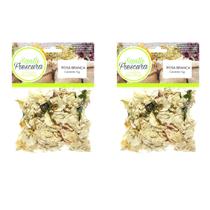 Rosa Branca Banho Assento Caminhos Paz Amor Limpeza Espiritual Proteção Energética Kit 2 Und