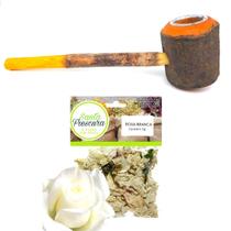 Rosa Branca Para Banho Amor Proteção Umbanda Cachimbo de Jurema Xamânico Kit