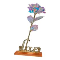 Rosa decorativa com Suporte Love Furtacor , presente dias das Mães, dias dos namorados, e aniversari
