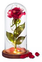 Rosa Eterna Iluminada Cúpula Em Vidro Flor Artificial Presente Dia dos Namorados - PT