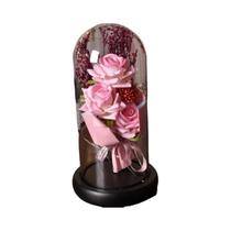 Rosa LED Eterna Artificial - Decoração para Casa e Presente de Aniversário/Casamento