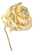 Rosa natalina - 12 cm - champanhe - Tok Da Casa