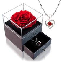 Rosa Preservada LOVAPPY Eternal Enchanted com Colar - Presente Eterno