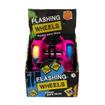 Rosa Rodas Para Tênis Flashing Wheels - DM TOYS DMR5626