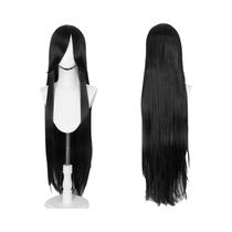 Rosa Roxo 100cm Longo Reto Peruca Cosplay Com Franja Peruca Sintética Para Festa Feminina Dia Das
