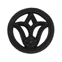 Rosácea Decoração de Ferro Flor de Lírio Grade Portão 15cm Rosácea Decoração de Ferro Flor de Lírio Grade Portão 15cm