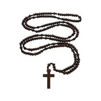 Rosário de Madeira Marrom Escuro 8mm