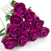 Rosas artificiais DECEED 10 peças de flores de seda vermelha de 50 cm Rosas artificiais DECEED 10 peças de flores de seda vermelha de 50 cm