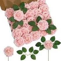 Rosas artificiais DuHouse Fake Real Touch Foam 25 unidades de blush Rosas artificiais DuHouse Fake Real Touch Foam 25 unidades de blush