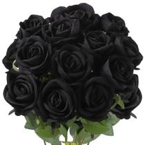 Rosas artificiais Jasion Velvet Silk 12 peças para casamento em casa
