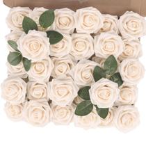Rosas com flores artificiais MACTING Real Touch 30 unidades (creme) Rosas com flores artificiais MACTING Real Touch 30 unidades (creme)