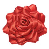 Rosas de Cetim com Presilha - Vermelha