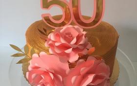 Rosas decorativas de bolo de papel G