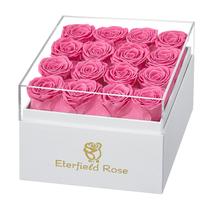 Rosas preservadas Eterfield Forever Flowers 16 rosas cor de rosa